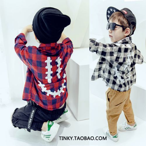 Chemise garçon TINKY à manche longue en Toile de coton - Ref 2079474
