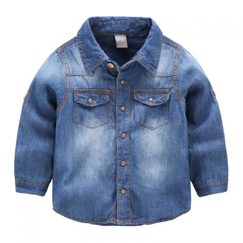 Chemise garçon MR LITTLELITTLE à manche longue en Toile de coton - Ref 2080934