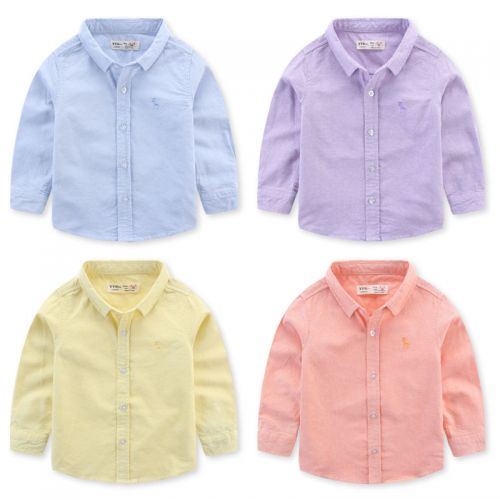 Chemise garçon à manche longue en Toile de coton - Ref 2080947