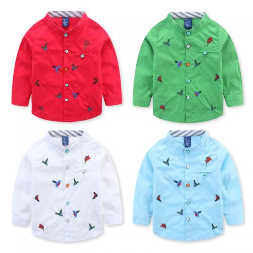Chemise garçon à manche longue en Toile de coton - Ref 2080966