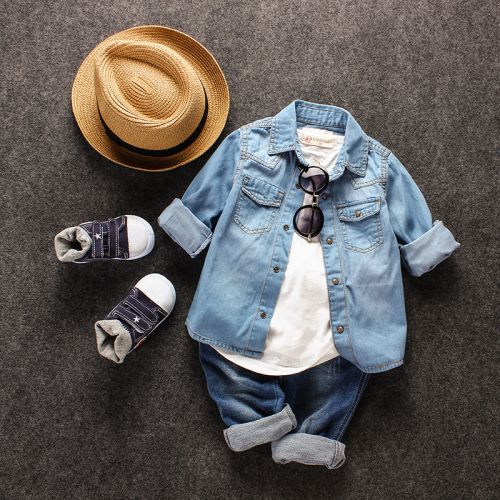 Chemise garçon BABY à manche longue - Ref 2081796