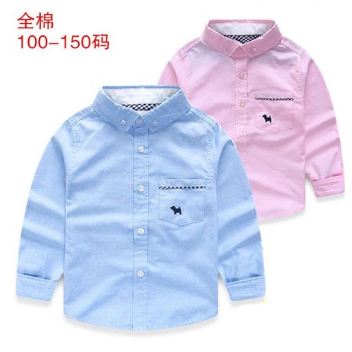 Chemise garçon ZHENG ZHENG TZW à manche longue en Toile de coton - Ref 2081809