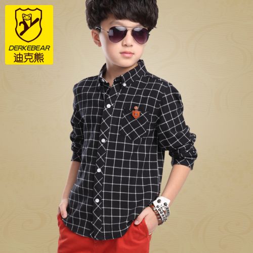 Chemise garçon DERKEBEAR à manche longue - Ref 2081815