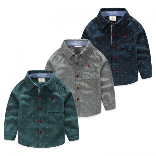 Chemise garçon à manche longue en Toile de coton - Ref 2081907