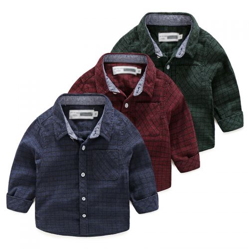 Chemise garçon à manche longue - Ref 2081939