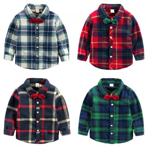 Chemise garçon DUDUJIA à manche longue - Ref 2082006