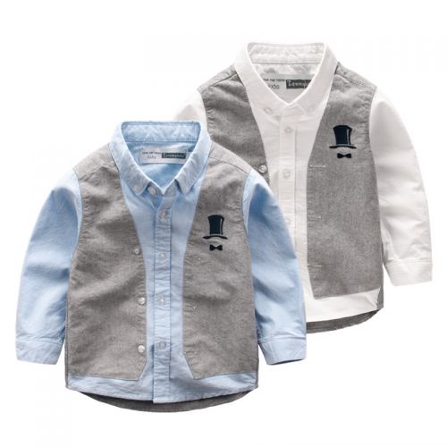 Chemise garçon à manche longue - Ref 2082014