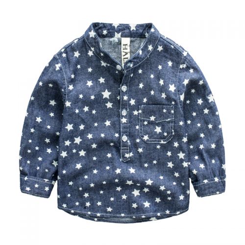 Chemise garçon à manche longue en Toile de coton - Ref 2082018