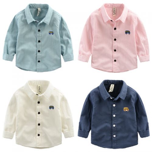 Chemise garçon DUDUJIA à manche longue - Ref 2082020
