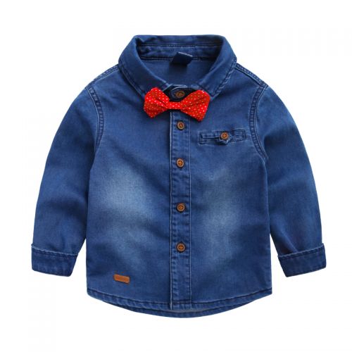 Chemise garçon à manche longue en toile - Ref 2082046