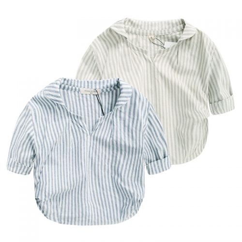 Chemise garçon à manche longue en Toile de coton - Ref 2082049