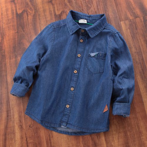 Chemise garçon à manche longue en toile - Ref 2082050