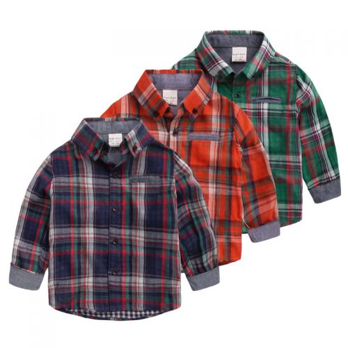 Chemise garçon à manche longue en Toile de coton - Ref 2082055