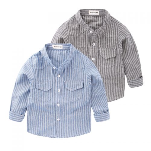 Chemise garçon à manche longue en Toile de coton - Ref 2082056