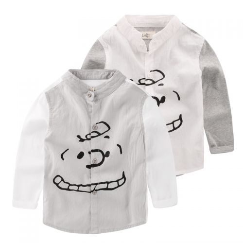 Chemise garçon à manche longue en Toile de coton - Ref 2082058