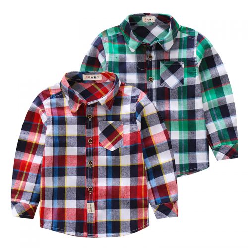 Chemise garçon à manche longue en Toile de coton - Ref 2082060