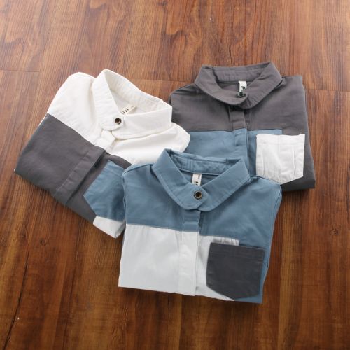 Chemise garçon à manche longue en Toile de coton - Ref 2082061