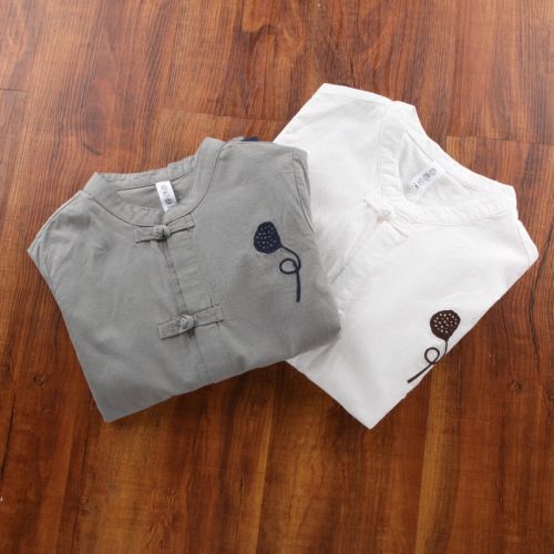 Chemise garçon à manche longue en Toile de coton - Ref 2082065