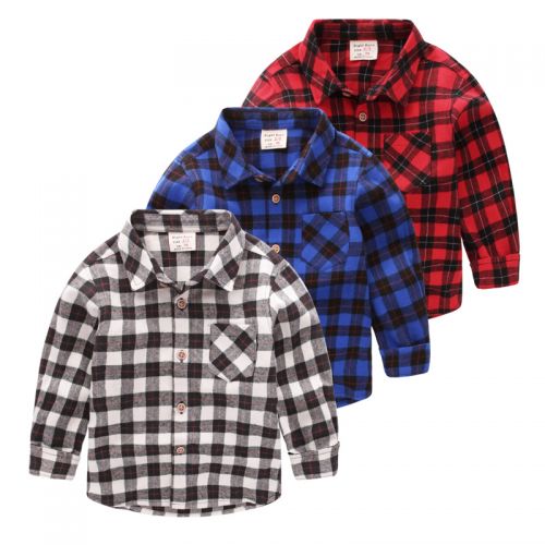 Chemise garçon à manche longue en Toile de coton - Ref 2082068