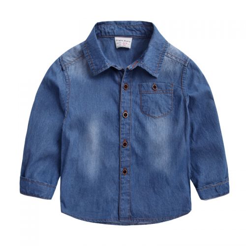 Chemise garçon à manche longue en Toile de coton - Ref 2082069