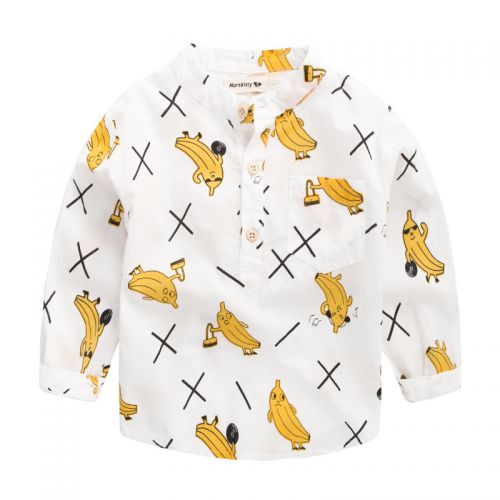 Chemise garçon à manche longue en Toile de coton - Ref 2082070