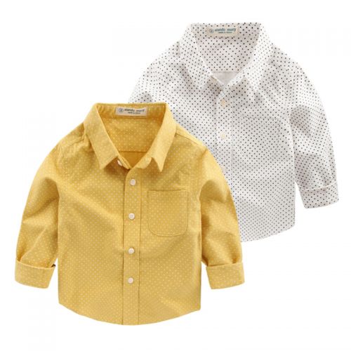 Chemise garçon à manche longue en Toile de coton - Ref 2082076