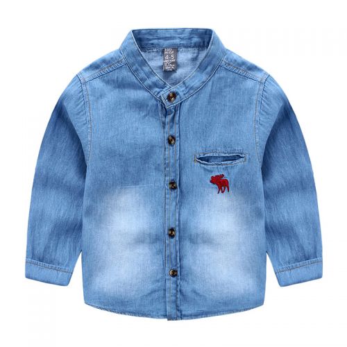 Chemise garçon à manche longue en Toile de coton - Ref 2082077