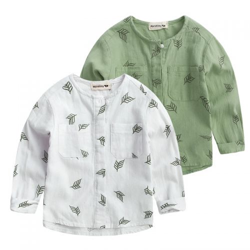 Chemise garçon à manche longue en Toile de coton - Ref 2082079