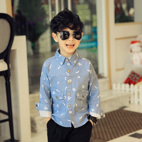 Chemise garçon NARNARLARLAR à manche longue - Ref 2082119
