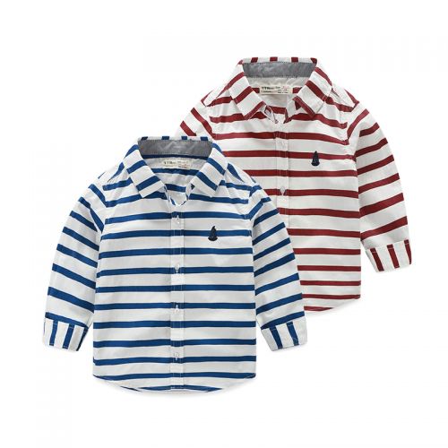 Chemise garçon à manche longue en Toile de coton - Ref 2082132