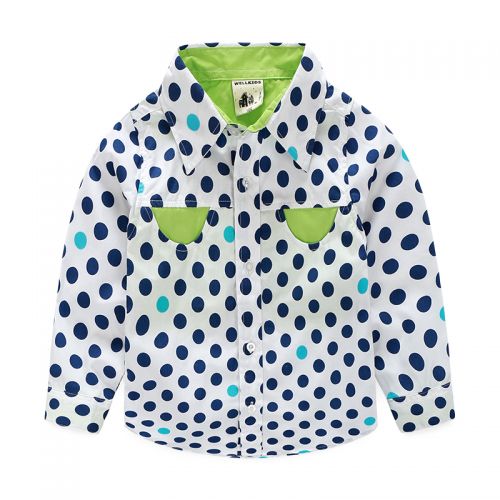 Chemise garçon à manche longue en coton - Ref 2082144
