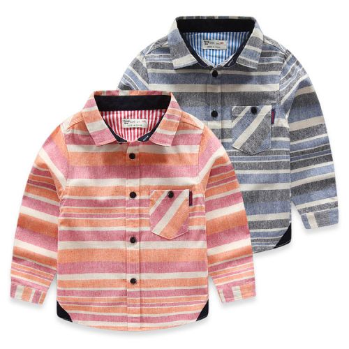 Chemise garçon à manche longue en Toile de coton - Ref 2082153