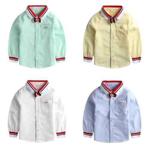 Chemise garçon à manche longue en coton - Ref 2082159