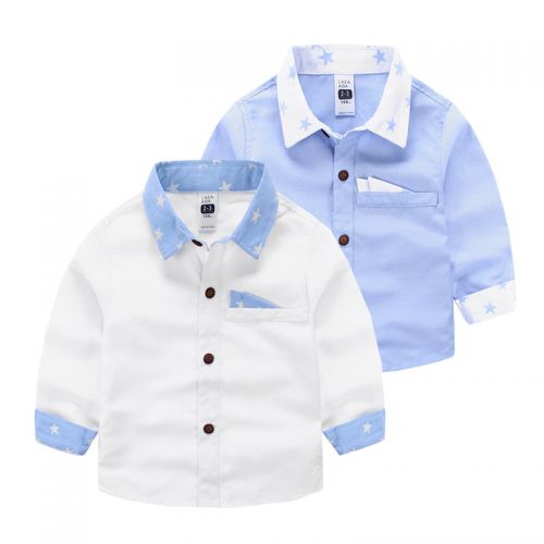 Chemise garçon à manche longue en Toile de coton - Ref 2082169