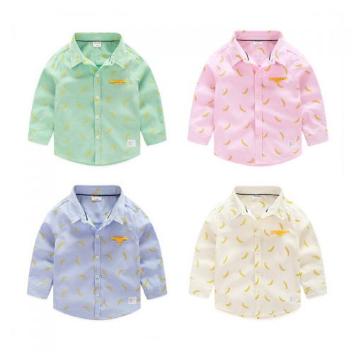 Chemise garçon à manche longue en Toile de coton - Ref 2082178
