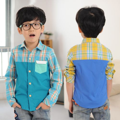 Chemise garçon à manche longue en coton - Ref 2082180