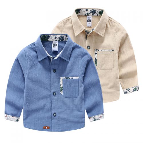 Chemise garçon à manche longue en Toile de coton - Ref 2082182