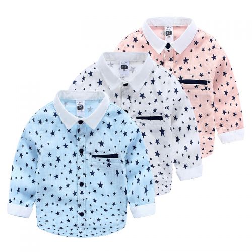 Chemise garçon à manche longue en Toile de coton - Ref 2082190