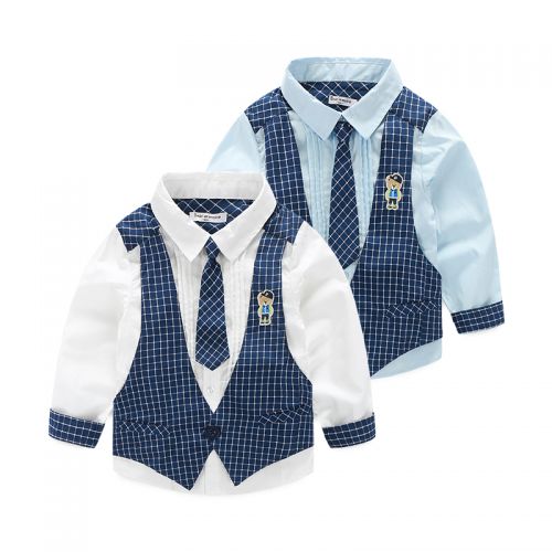 Chemise garçon à manche longue - Ref 2082199