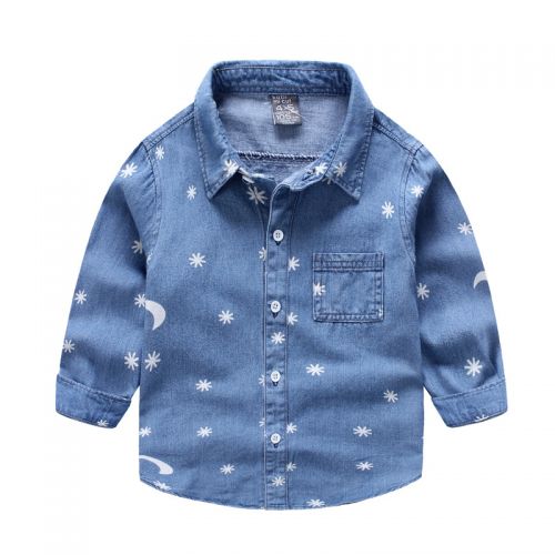 Chemise garçon à manche longue en toile - Ref 2082208