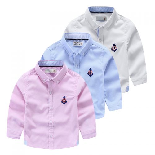 Chemise garçon à manche longue en Toile de coton - Ref 2082209