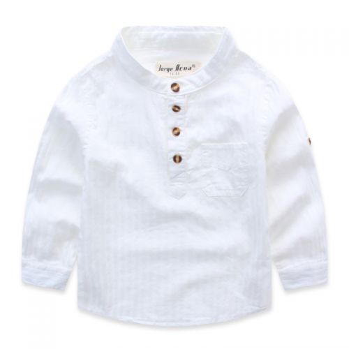 Chemise garçon à manche longue en Toile de coton - Ref 2082466