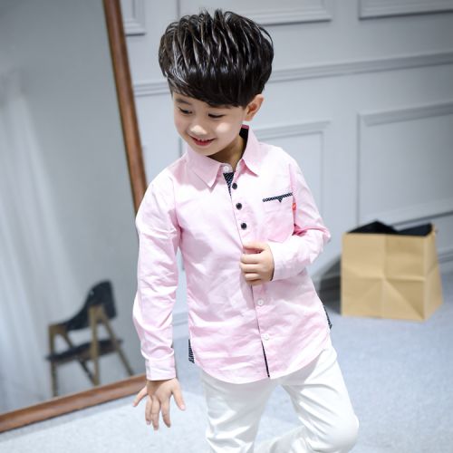 Chemise garçon à manche longue en Toile de coton - Ref 2082537