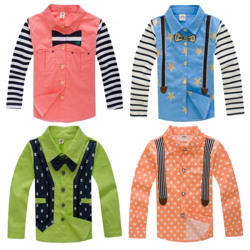 Chemise garçon à manche longue en Toile de coton - Ref 2082556