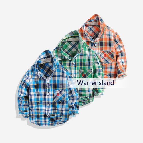 Chemise garçon à manche longue en coton - Ref 2082633
