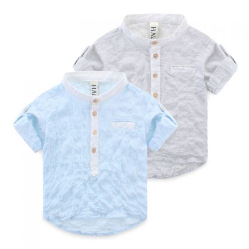 Chemise garçon à manche longue en Toile de coton - Ref 2082678