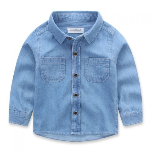 Chemise garçon à manche longue en toile - Ref 2082680