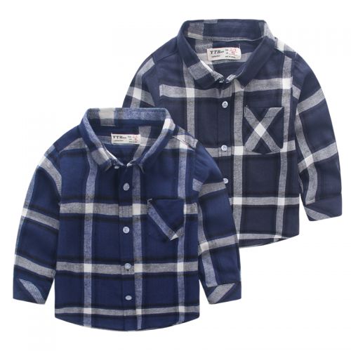 Chemise garçon à manche longue en Toile de coton - Ref 2082681