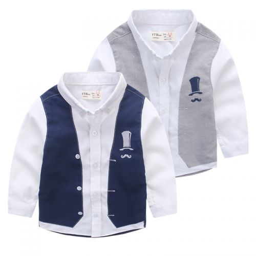 Chemise garçon à manche longue en Toile de coton - Ref 2082685