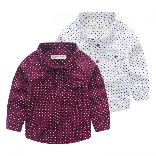 Chemise garçon à manche longue en Toile de coton - Ref 2082686